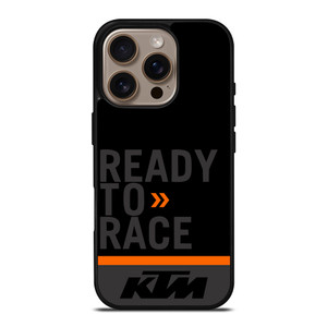 KTM READY TO RACE BLACK iPhone 16 Pro Case Cover KTM READY TO RACE BLACK iPhone 16 Pro Case Cover