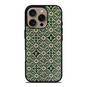 LOUIS VUITTON LOGO LV GREEN PATTERN SINCE 1854 iPhone 16 Pro Case Cover