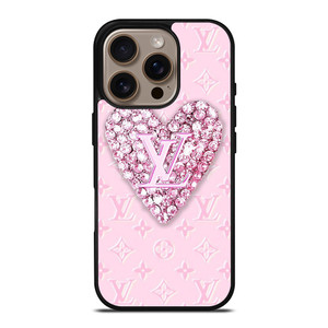 LOUIS VUITTON LOGO PINK HEART DIAMOND iPhone 16 Pro Case Cover LOUIS VUITTON LOGO PINK HEART DIAMOND iPhone 16 Pro Case Cover