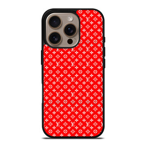 LV LOUIS VUITTON LOGO RED PATTERN iPhone 16 Pro Case Cover LV LOUIS VUITTON LOGO RED PATTERN iPhone 16 Pro Case Cover