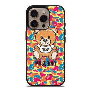 MOSCHINO X BAPE CAMO iPhone 16 Pro Case Cover MOSCHINO X BAPE CAMO iPhone 16 Pro Case Cover