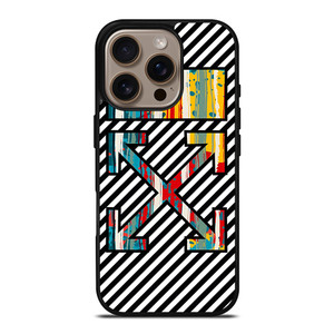 OFF WHITE LOGO COLORFUL ICON iPhone 16 Pro Case Cover