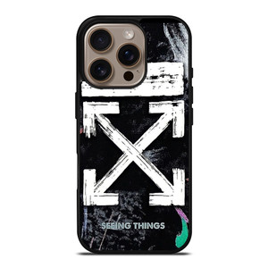 OFF WHITE LOGO SEEING THINGS iPhone 16 Pro Case Cover OFF WHITE LOGO SEEING THINGS iPhone 16 Pro Case Cover