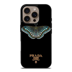 PRADA LOGO DIAMOND BUTTERFLY iPhone 16 Pro Case Cover PRADA LOGO DIAMOND BUTTERFLY iPhone 16 Pro Case Cover
