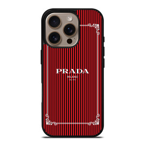 PRADA LOGO RED STRIPE iPhone 16 Pro Case Cover PRADA LOGO RED STRIPE iPhone 16 Pro Case Cover