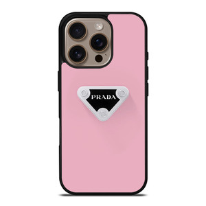 PRADA MILANO PINK LOGO iPhone 16 Pro Case Cover