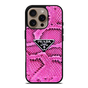 PRADA MILANO PINK SNAKE SKIN iPhone 16 Pro Case Cover PRADA MILANO PINK SNAKE SKIN iPhone 16 Pro Case Cover