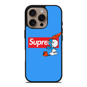 SUPREME X THE SMURFS iPhone 16 Pro Case Cover SUPREME X THE SMURFS iPhone 16 Pro Case Cover