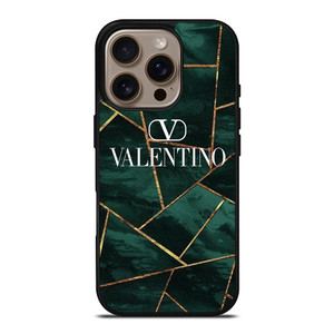 VALENTINO LOGO GREEN MARBLE iPhone 16 Pro Case Cover VALENTINO LOGO GREEN MARBLE iPhone 16 Pro Case Cover