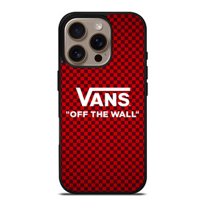 VANS OFF THE WALL RED CARBON iPhone 16 Pro Case Cover VANS OFF THE WALL RED CARBON iPhone 16 Pro Case Cover