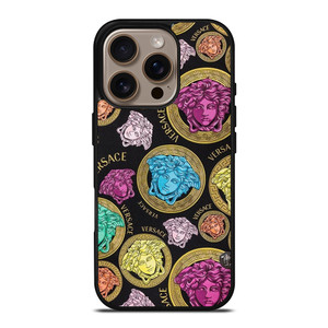 VERSACE COLORFUL LOGO iPhone 16 Pro Case Cover
