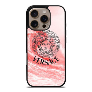 VERSACE LOGO PINK WAVES iPhone 16 Pro Case Cover VERSACE LOGO PINK WAVES iPhone 16 Pro Case Cover