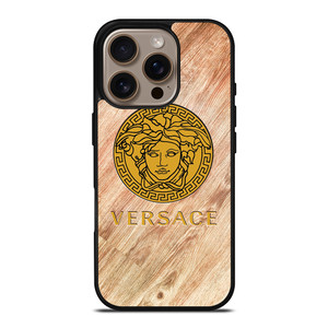 VERSACE WOODEN EMBLEM iPhone 16 Pro Case Cover VERSACE WOODEN EMBLEM iPhone 16 Pro Case Cover
