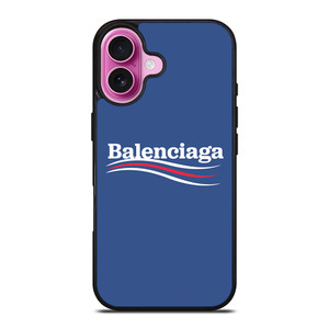 BALENCIAGA LOGO BLUE iPhone 16 Plus Case Cover