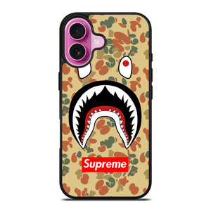 BAPE CAMO SHARK SUPREME iPhone 16 Plus Case Cover BAPE CAMO SHARK SUPREME iPhone 16 Plus Case Cover
