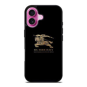 BURBERRY LOGO GOLD iPhone 16 Plus Case Cover