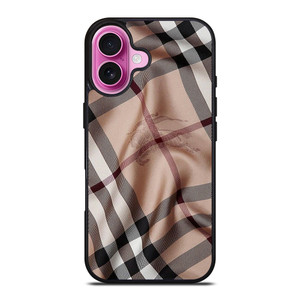 BURBERRY PATTERN FABRIC SCARF iPhone 16 Plus Case Cover BURBERRY PATTERN FABRIC SCARF iPhone 16 Plus Case Cover