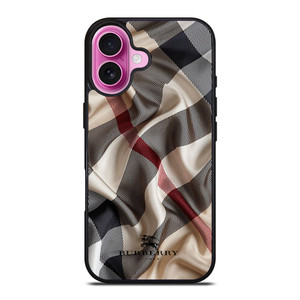 BURBERRY PATTERN SCARF FABRIC iPhone 16 Plus Case Cover BURBERRY PATTERN SCARF FABRIC iPhone 16 Plus Case Cover