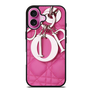 CHRISTIAN DIOR LOGO EMBLEM PINK iPhone 16 Plus Case Cover