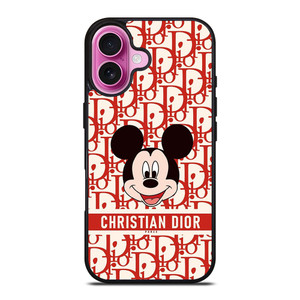 CHRISTIAN DIOR MICKEY MOUSE iPhone 16 Plus Case Cover CHRISTIAN DIOR MICKEY MOUSE iPhone 16 Plus Case Cover