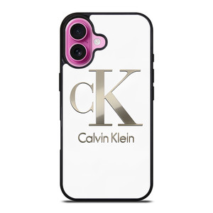 CLAVIN KLEIN CK LOGO SILVER iPhone 16 Plus Case Cover CLAVIN KLEIN CK LOGO SILVER iPhone 16 Plus Case Cover