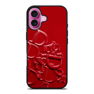DIOR RED EMBOSS EMBLEM iPhone 16 Plus Case Cover DIOR RED EMBOSS EMBLEM iPhone 16 Plus Case Cover