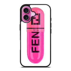 FENDI LOGO 100 MG PINK DRUG ICON iPhone 16 Plus Case Cover FENDI LOGO 100 MG PINK DRUG ICON iPhone 16 Plus Case Cover