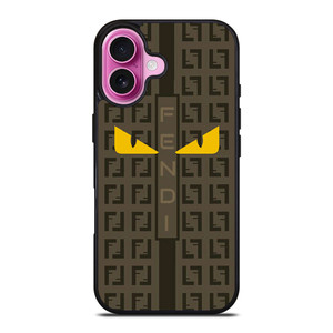 FENDI PARIS EYES PATTERN iPhone 16 Plus Case Cover