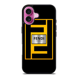 FENDI ROMA YELLOW LOGO iPhone 16 Plus Case Cover FENDI ROMA YELLOW LOGO iPhone 16 Plus Case Cover
