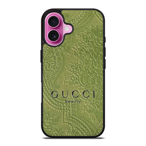 GUCCI BEAUTY GREEN CARVING iPhone 16 Plus Case Cover