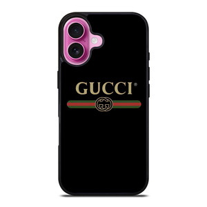 GUCCI BLACK LOGO iPhone 16 Plus Case Cover GUCCI BLACK LOGO iPhone 16 Plus Case Cover