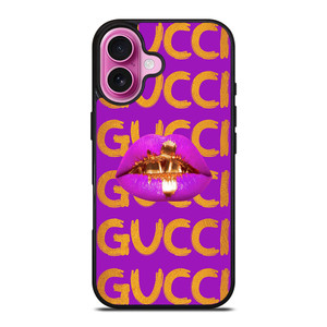GUCCI GOLDEN PINK LIP iPhone 16 Plus Case Cover GUCCI GOLDEN PINK LIP iPhone 16 Plus Case Cover