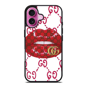 GUCCI LOGO LIPS RED WHITE ICON iPhone 16 Plus Case Cover GUCCI LOGO LIPS RED WHITE ICON iPhone 16 Plus Case Cover