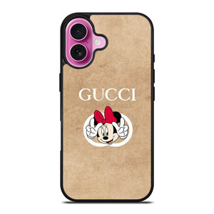 GUCCI LOGO PATTERN DISNEY MINNIE MOUSE iPhone 16 Plus Case Cover GUCCI LOGO PATTERN DISNEY MINNIE MOUSE iPhone 16 Plus Case Cover
