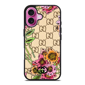 GUCCI LOGO PATTERN FLOWER ICON iPhone 16 Plus Case Cover GUCCI LOGO PATTERN FLOWER ICON iPhone 16 Plus Case Cover