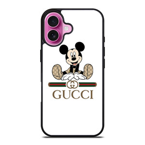 GUCCI LOGO X MICKEY MOUSE DISNEY iPhone 16 Plus Case Cover GUCCI LOGO X MICKEY MOUSE DISNEY iPhone 16 Plus Case Cover