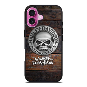 HARLEY DAVIDSON MOTORCYCLES COMPANY WOODEN LOGO iPhone 16 Plus Case Cover HARLEY DAVIDSON MOTORCYCLES COMPANY WOODEN LOGO iPhone 16 Plus Case Cover