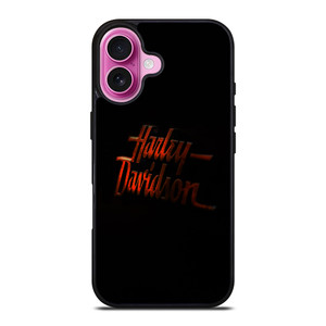 HARLEY DAVIDSON RED GLOW LOGO iPhone 16 Plus Case Cover