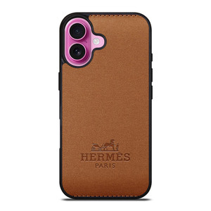 HERMES PARIS FASHION LOGO EMBLEM BROWN iPhone 16 Plus Case Cover HERMES PARIS FASHION LOGO EMBLEM BROWN iPhone 16 Plus Case Cover