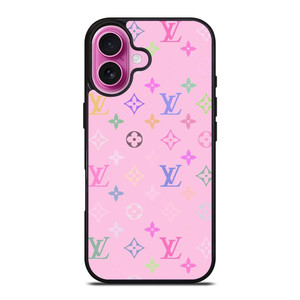 LOUIS VUITTON LV LOGO PINK iPhone 16 Plus Case Cover LOUIS VUITTON LV LOGO PINK iPhone 16 Plus Case Cover