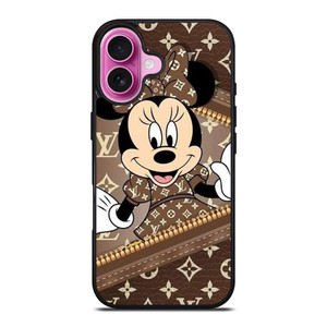 LOUIS VUITTON LV ZIPPER BROWN X MINNIE MOUSE DISNEY iPhone 16 Plus Case Cover LOUIS VUITTON LV ZIPPER BROWN X MINNIE MOUSE DISNEY iPhone 16 Plus Case Cover