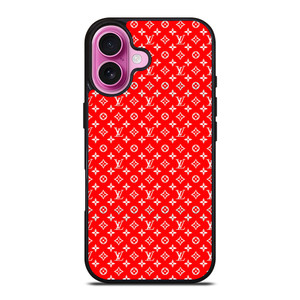 LV LOUIS VUITTON LOGO RED PATTERN iPhone 16 Plus Case Cover LV LOUIS VUITTON LOGO RED PATTERN iPhone 16 Plus Case Cover