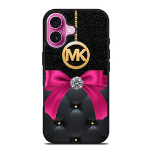 MICHAEL KORS MK LOGO PINK RIBBON iPhone 16 Plus Case Cover MICHAEL KORS MK LOGO PINK RIBBON iPhone 16 Plus Case Cover