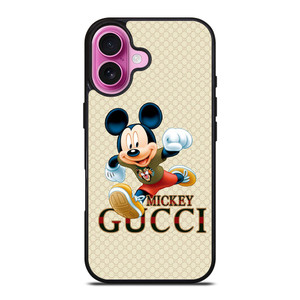 MICKEY MOUSE DISNEY X GUCCI LOGO PATTERN iPhone 16 Plus Case Cover MICKEY MOUSE DISNEY X GUCCI LOGO PATTERN iPhone 16 Plus Case Cover
