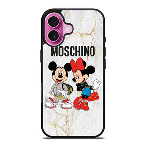 MOSCHINO MICKEY MINNIE MOUSE iPhone 16 Plus Case Cover MOSCHINO MICKEY MINNIE MOUSE iPhone 16 Plus Case Cover