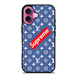 NEW SUPREME LOUIS VUITTON BLUE iPhone 16 Plus Case Cover NEW SUPREME LOUIS VUITTON BLUE iPhone 16 Plus Case Cover