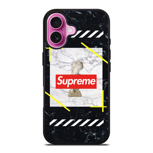 OFF WHITE STATUE SUPREME iPhone 16 Plus Case Cover OFF WHITE STATUE SUPREME iPhone 16 Plus Case Cover