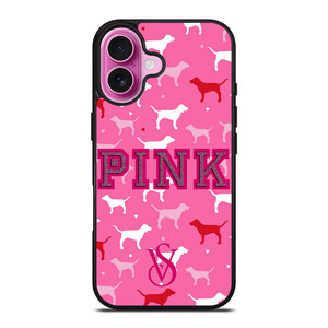 PINK DOG VICTORIA'S SECRET iPhone 16 Plus Case Cover PINK DOG VICTORIA'S SECRET iPhone 16 Plus Case Cover