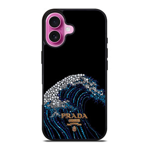 PRADA LOGO DIAMOND WAVE iPhone 16 Plus Case Cover PRADA LOGO DIAMOND WAVE iPhone 16 Plus Case Cover