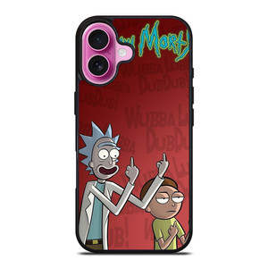 RICK AND MORTY MIDDLE FINGER iPhone 16 Plus Case Cover RICK AND MORTY MIDDLE FINGER iPhone 16 Plus Case Cover